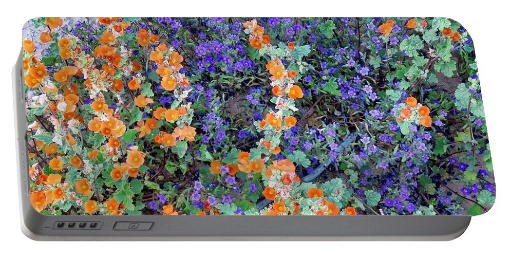 Arizona Portable Battery Charger featuring the photograph Desert Wildflowers 2 by Judy Kennedy