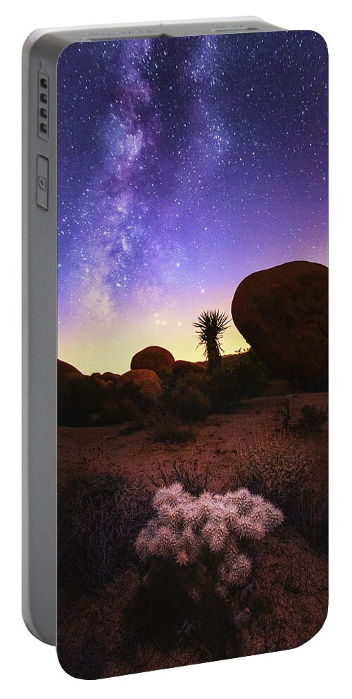 Cholla Portable Battery Charger featuring the photograph Deserted by Tassanee Angiolillo