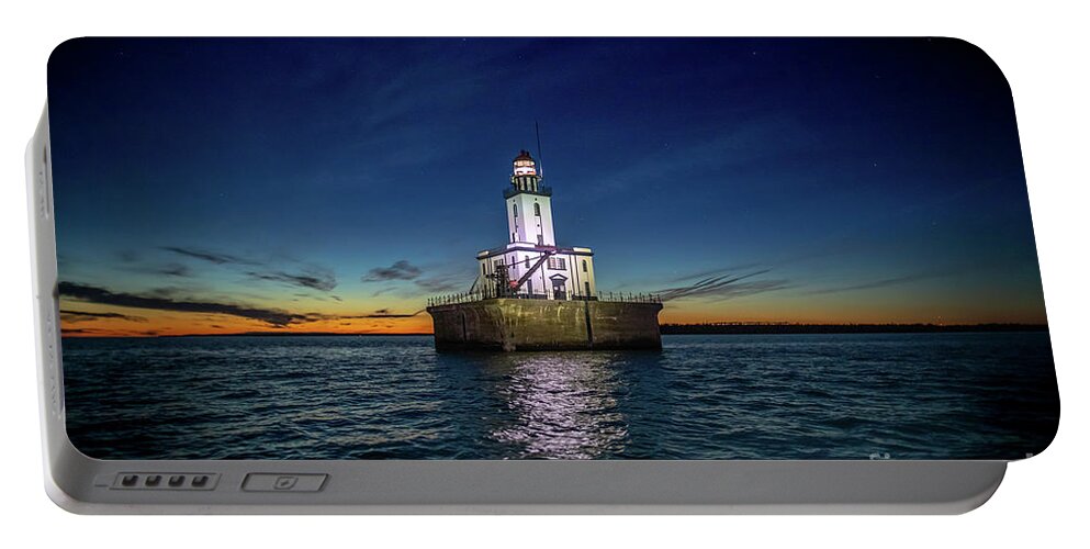 Lighthouse Portable Battery Charger featuring the photograph Detour Lighthouse -5679 by Norris Seward