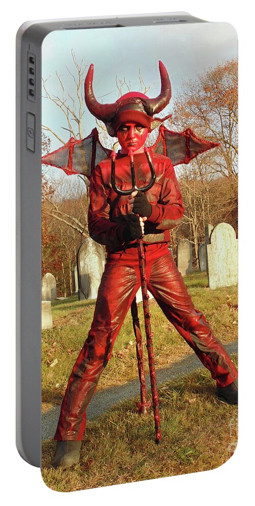 Halloween Portable Battery Charger featuring the photograph Devil Costume 2 by Amy E Fraser