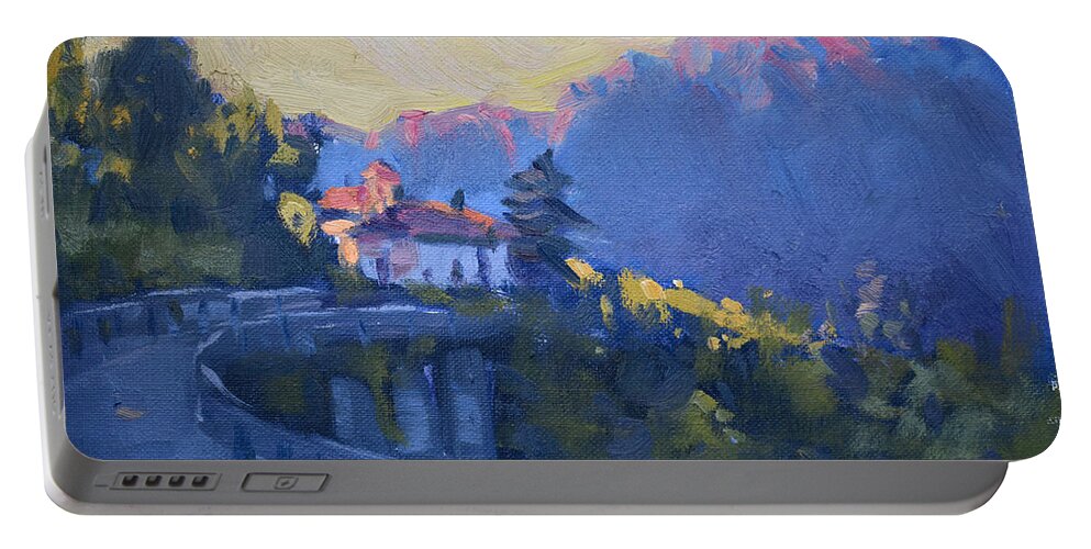 Dolomites Portable Battery Charger featuring the painting Dolomites Italy by Ylli Haruni