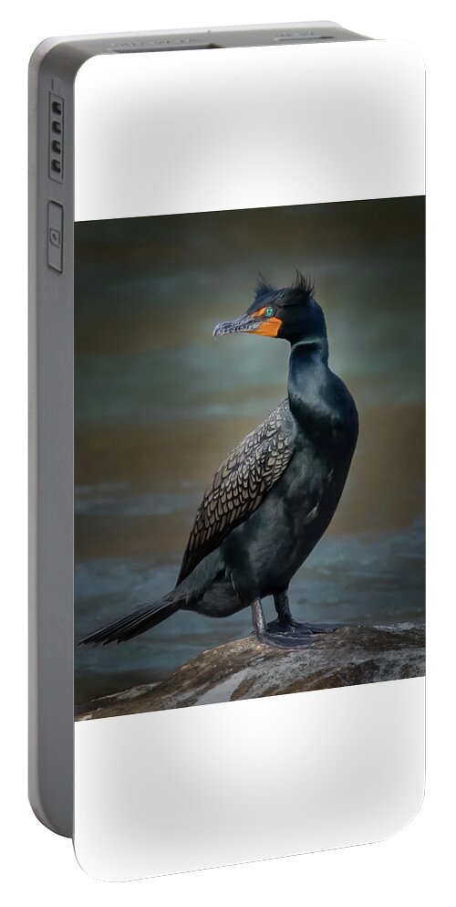 Double-crested Cormorant Portable Battery Charger featuring the photograph Double-crested Cormorant by C Renee Martin