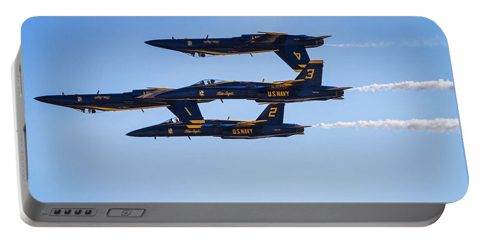 Air Show Portable Battery Charger featuring the photograph Double Farvel Straight by ProPeak Photography