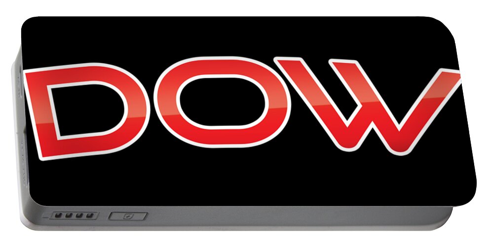 Dow Portable Battery Charger featuring the digital art Dow by TintoDesigns