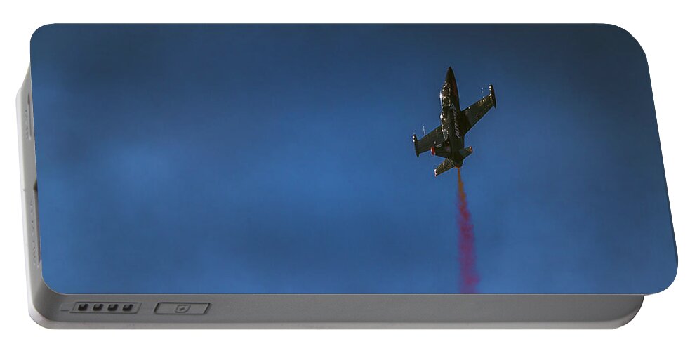 Aero L-39 Albatros Portable Battery Charger featuring the photograph Dramatic Solo by ProPeak Photography