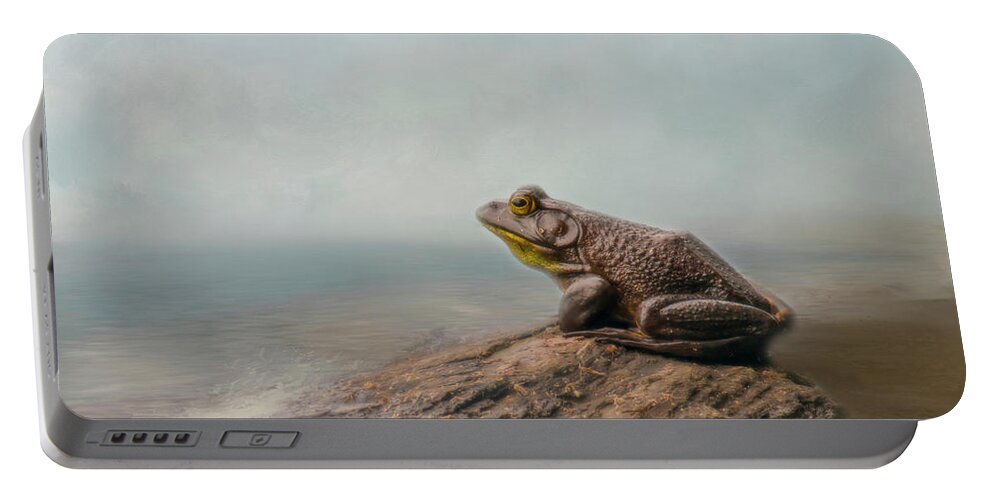 Frog Portable Battery Charger featuring the photograph Dreaming by Cathy Kovarik