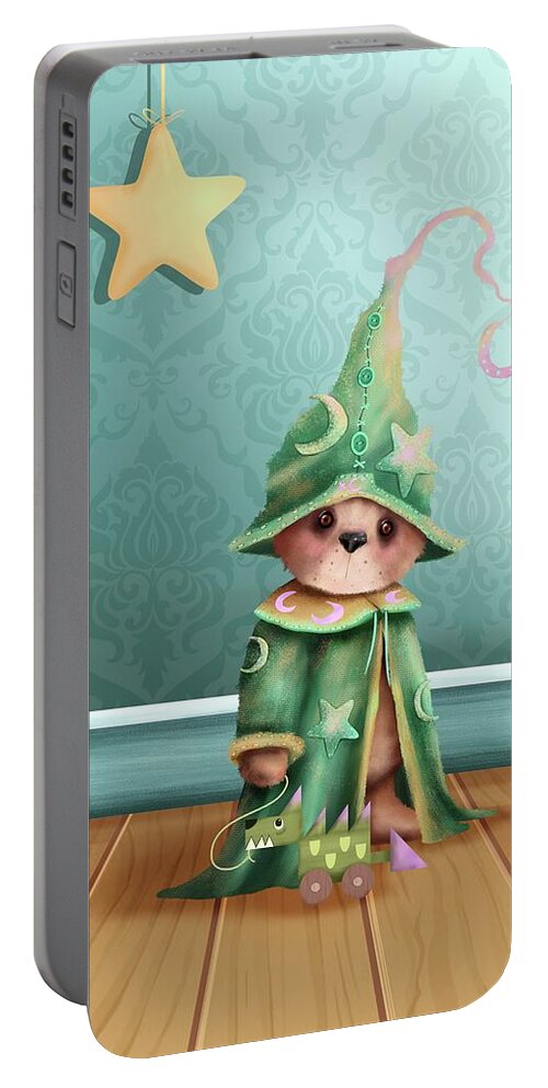 Nursery Prints Portable Battery Charger featuring the painting Dumblepaw by Joe Gilronan