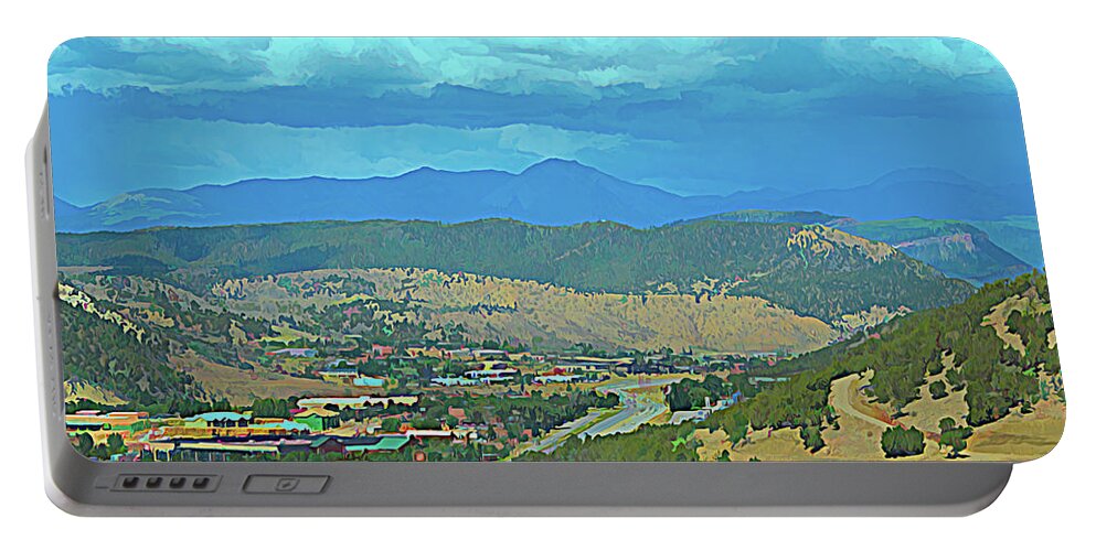 Colorado Portable Battery Charger featuring the photograph Durango Colorado From the Upper Highway by Debra Martz