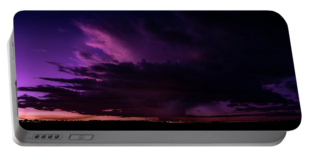 Thunderstorm Portable Battery Charger featuring the photograph Dying Storm by Aaron Burrows