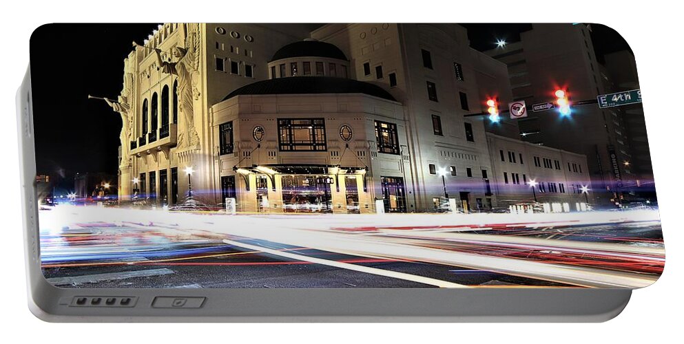Bass Hall Portable Battery Charger featuring the photograph E. 4th. Street by Tim Kuret