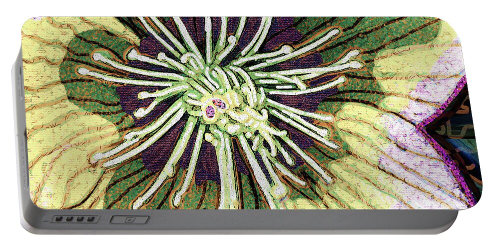 Crocus Portable Battery Charger featuring the digital art Early Spring Flower by Rod Whyte