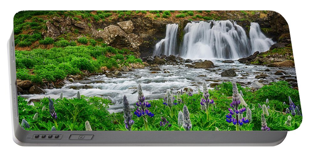 Lazy Portable Battery Charger featuring the photograph Early Spring Lupine by Amanda Jones