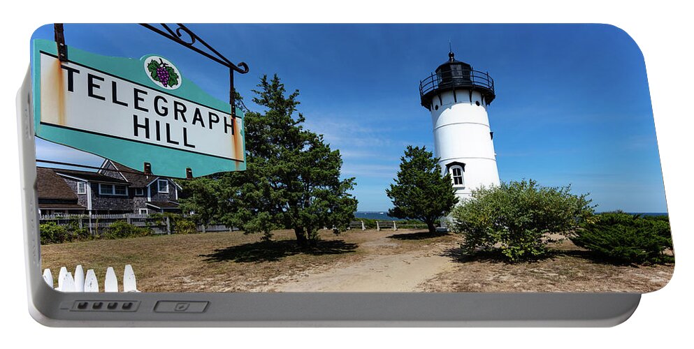 East Chop Lighthouse Marthas Vineyard Portable Battery Charger featuring the photograph East Chop Lighthouse Marthas Vineyard by Michelle Constantine