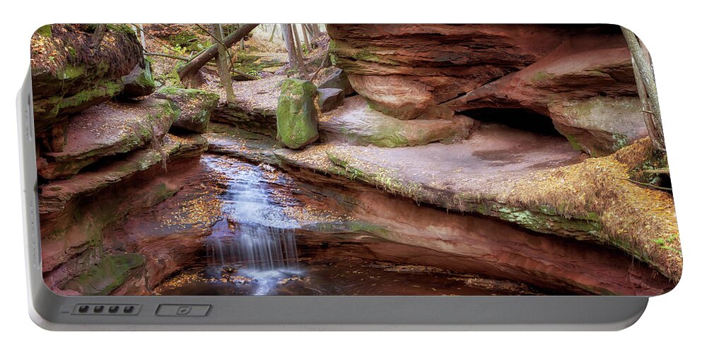 Waterfall Portable Battery Charger featuring the photograph Echo Dells by Susan Rissi Tregoning
