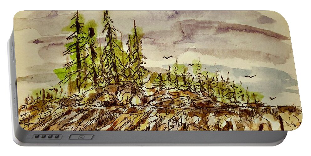 Glory Portable Battery Charger featuring the painting Edge of Glory by Barry Jones
