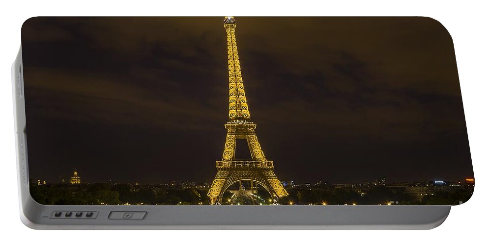 Sea Portable Battery Charger featuring the digital art Eiffel Tower 1 by Michael Graham