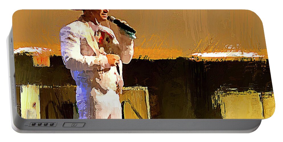Mariachi Portable Battery Charger featuring the photograph El Mariachi by GW Mireles