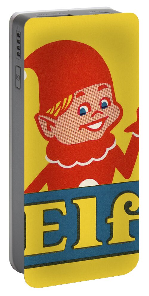 Accessories Portable Battery Charger featuring the drawing Elf Pointing by CSA Images