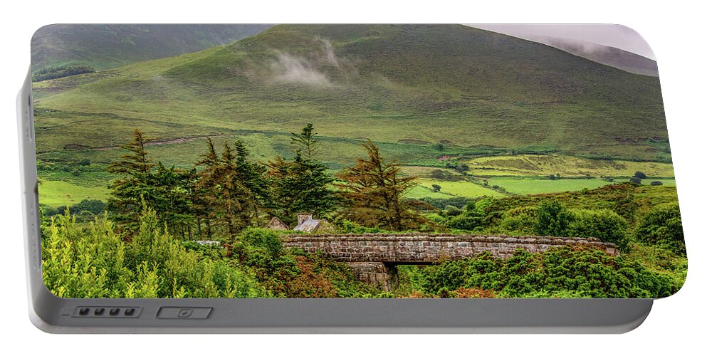 Ireland Portable Battery Charger featuring the photograph Emerald Isle Countryside by Marcy Wielfaert