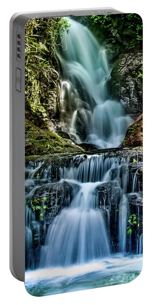 Waterfall Photos Portable Battery Charger featuring the photograph Enchanting Flow by Az Jackson