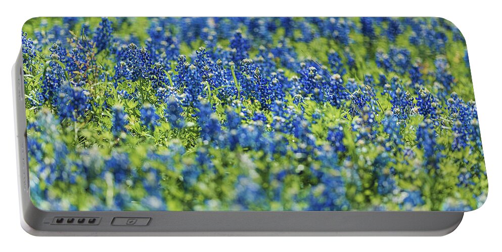 Texas Portable Battery Charger featuring the photograph Ennis Bluebonnets by Peter Hull