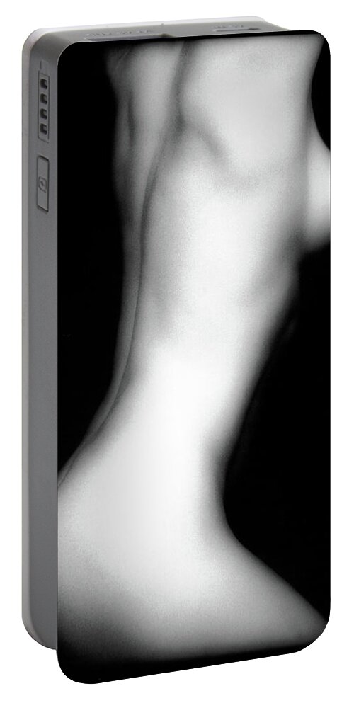Nude Portable Battery Charger featuring the photograph Erica's Torso by Lindsay Garrett