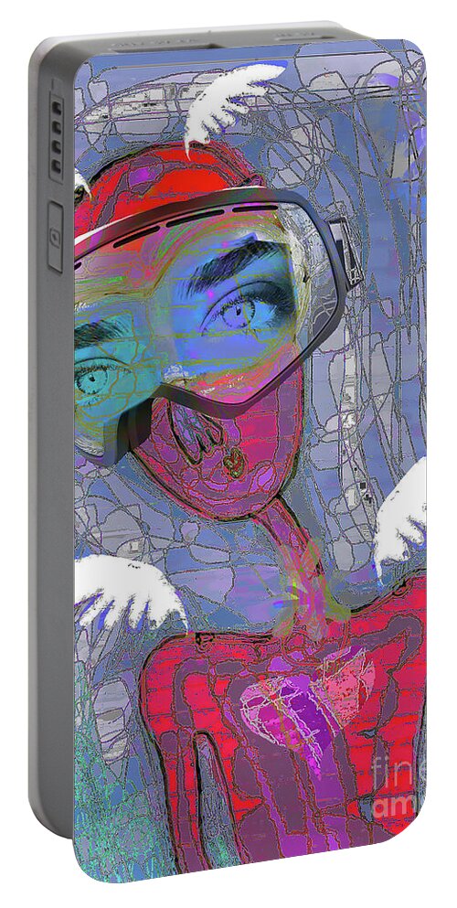 Sea Portable Battery Charger featuring the digital art Eternal Agent by Alexandra Vusir