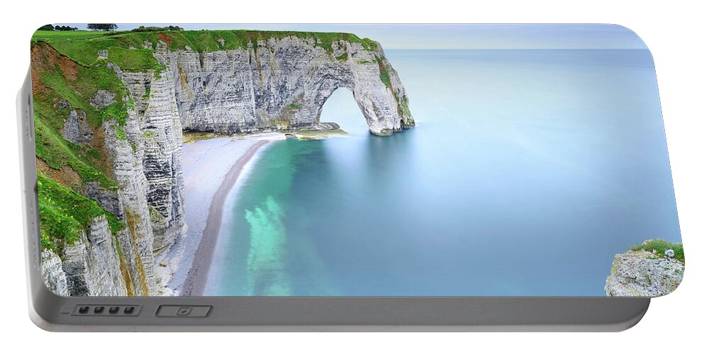Arch Portable Battery Charger featuring the photograph La Manneporte, Etretat by Stefano Orazzini