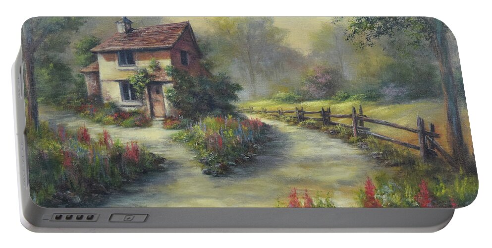 European Cottage Portable Battery Charger featuring the photograph European Cottage II by Lynne Pittard