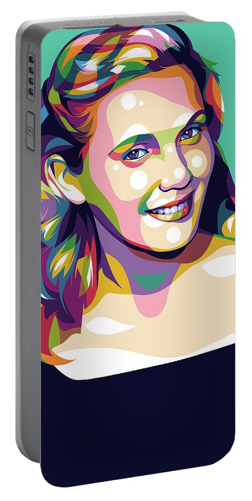 Eva Portable Battery Charger featuring the digital art Eva Marie Saint by Stars on Art