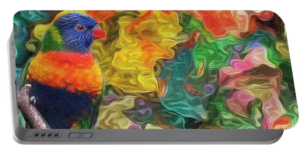 Photographic Art Portable Battery Charger featuring the digital art Exotica by Kathie Chicoine