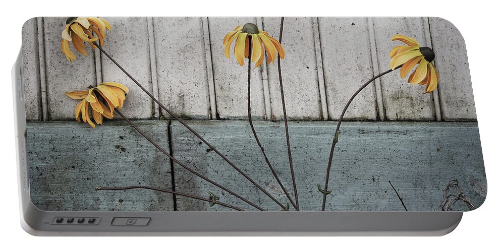 Flowers Portable Battery Charger featuring the photograph Fake Wilted Flowers by Steve Stanger