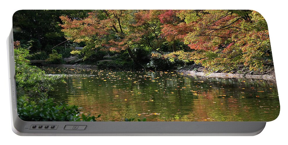 Fall Colors Portable Battery Charger featuring the photograph Fall at the Japanese Garden by Ricardo J Ruiz de Porras