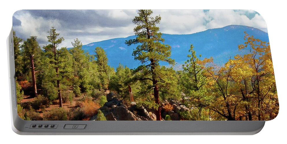 Forest Portable Battery Charger featuring the photograph Fall Day in Van Dusen Canyon by Timothy Bulone