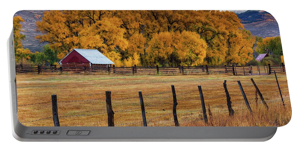 Autumn Portable Battery Charger featuring the photograph Fall On The Farm by John De Bord