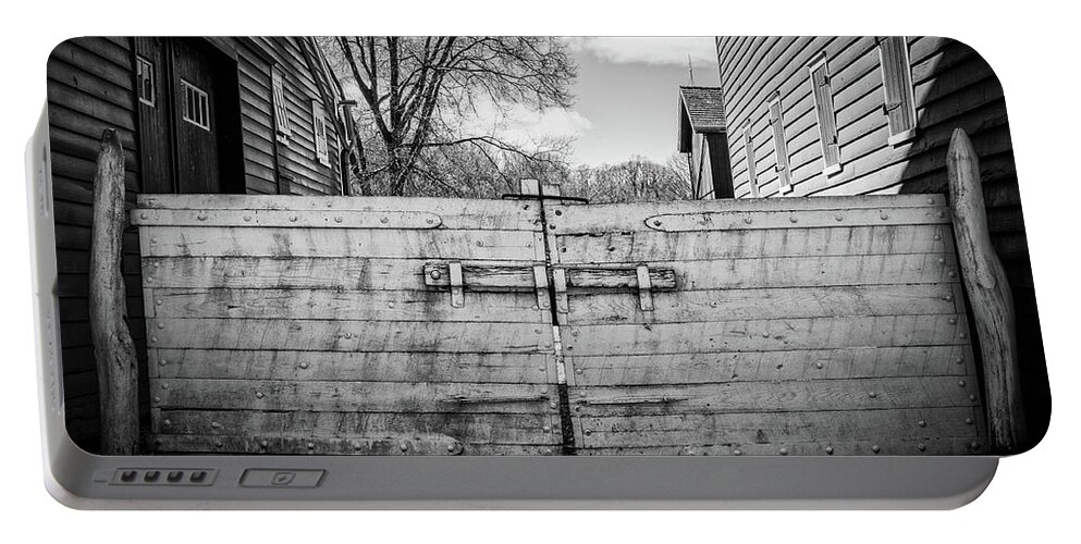 Farm Portable Battery Charger featuring the photograph Farm Gate by Steve Stanger