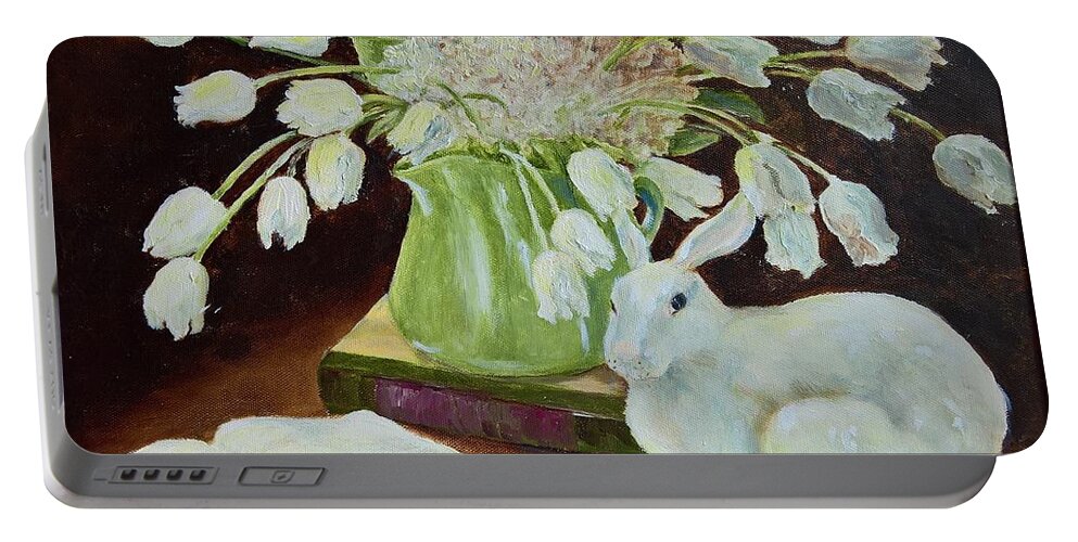 Bible Portable Battery Charger featuring the painting Favorite Things by ML McCormick