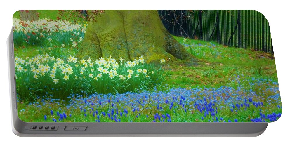 Field Of Flowers Portable Battery Charger featuring the photograph - Field of Flowers by THERESA Nye