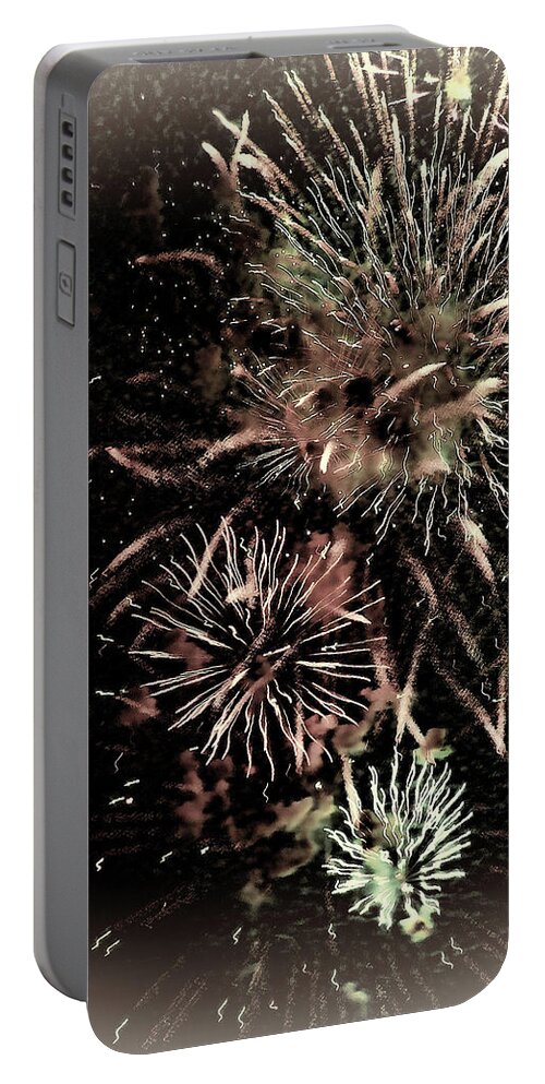 Abstract Prints Portable Battery Charger featuring the digital art Brainstorm by Dyle Warren