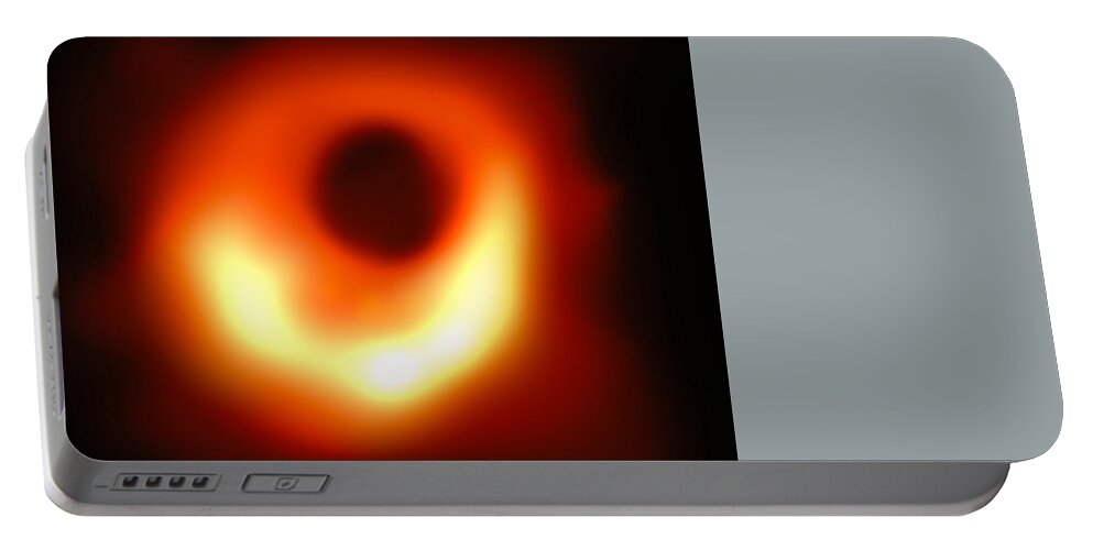 Black Hole Portable Battery Charger featuring the photograph First Black Hole Picture by Benny Marty