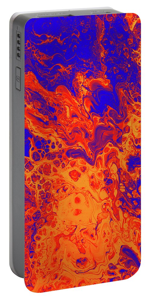 Fluid Portable Battery Charger featuring the painting First Mutation by Jennifer Walsh
