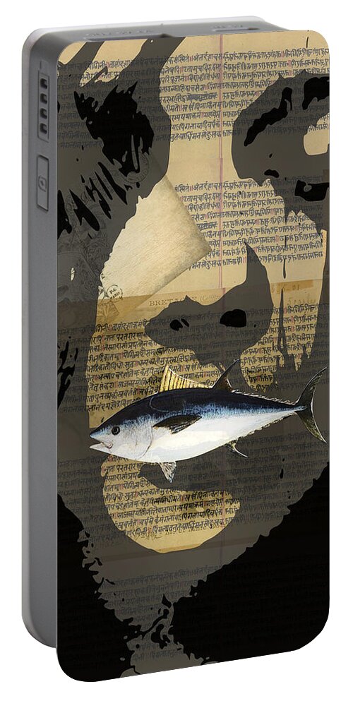 Fish Portable Battery Charger featuring the digital art Fish Lips by Keshava Shukla