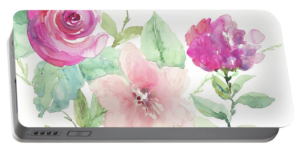 Cheerful Portable Battery Charger featuring the photograph Florals Cheerful Whispers by Lanie Loreth