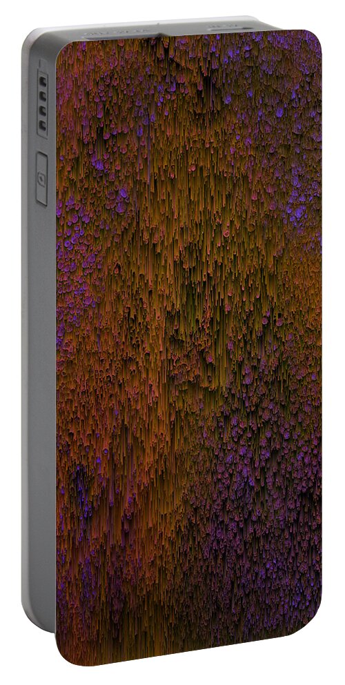 Glitch Portable Battery Charger featuring the digital art Flower Shower - Pixel Art by Jennifer Walsh