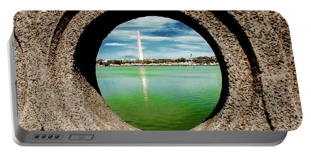 Cherry Blossoms Portable Battery Charger featuring the photograph Focal Point DC by Greg Fortier