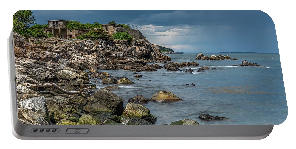 Fort Williams Park Portable Battery Charger featuring the photograph Fort Williams Remains by Tony Pushard