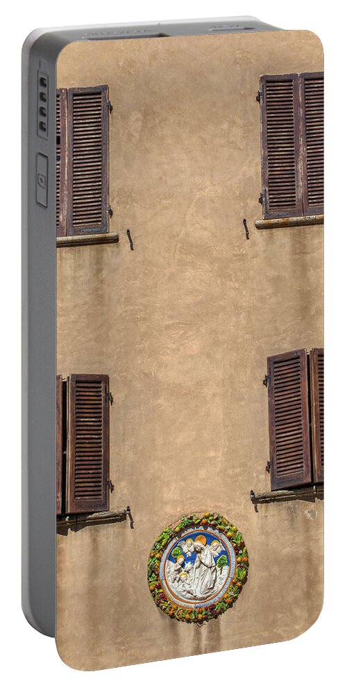 Florence Portable Battery Charger featuring the photograph Four Windows of Florence by David Letts