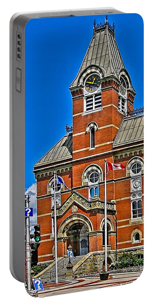 City Portable Battery Charger featuring the photograph Fredericton City Hall by Carol Randall