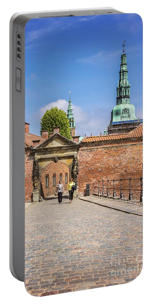 Hillerod Portable Battery Charger featuring the photograph Frederiksborg castle Denmark by Sophie McAulay
