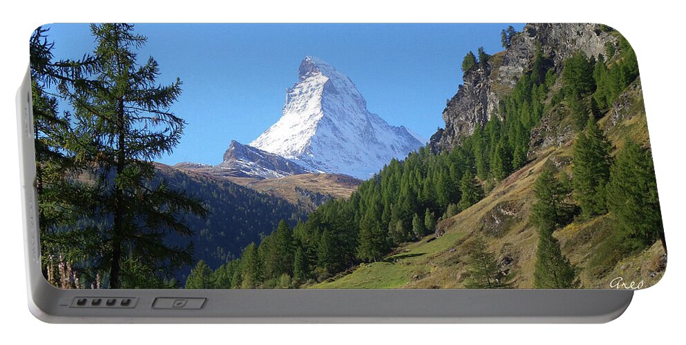 The Alps Portable Battery Charger featuring the photograph Fresh Air 2 by Royce A Owens